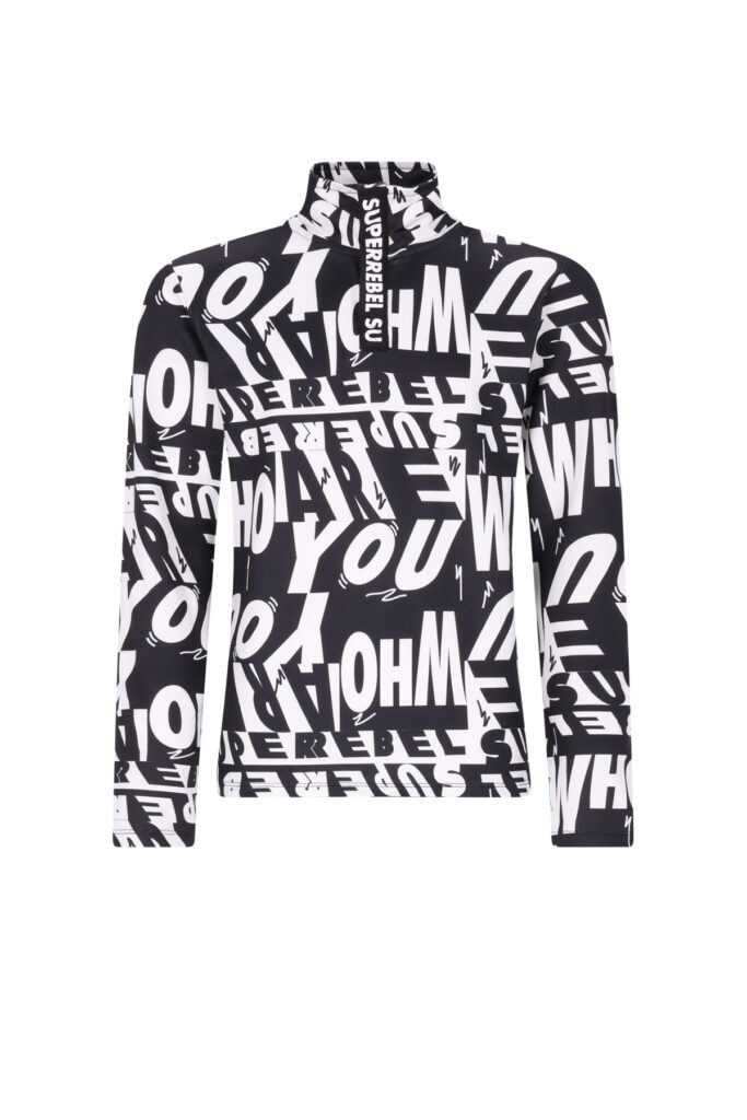 Superrebel SPURT ski sport jersey pully R609-6402 086 Who AOP kinder ski-pully print
