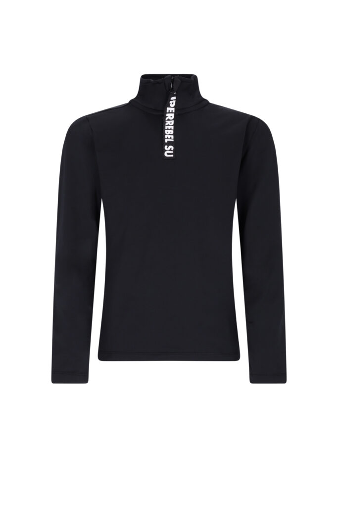 Superrebel SPURT ski sport jersey pully R609-6402 099 black kinder ski-pully zwart