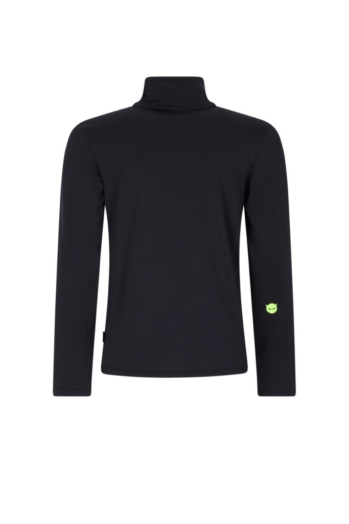 Superrebel SPURT ski sport jersey pully R609-6402 099P black print kinder ski-pully zwart