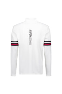 Airforce Camelback Mountain Pully SPFRM0162-100 White frisse witte heren ski-pully met opstaande kraag en rits