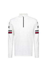 Airforce Camelback Mountain Pully SPFRM0162-100 White frisse witte heren ski-pully met opstaande kraag en rits