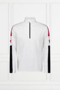 Airforce Montage Mountain Pully SPFRM0163-100 White frisse witte heren ski-pully met opstaande kraag en rits