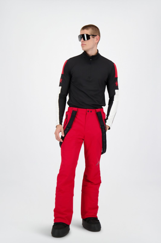 Airforce Montage Mountain Pully SPFRM0163-901 True Black strakke zwarte heren ski-pully met kraag en rits