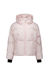Airforce sport big pinstriped sun peaks jacket spfrw0290 311 100 barley pink white dames skijas roze wit gestreept