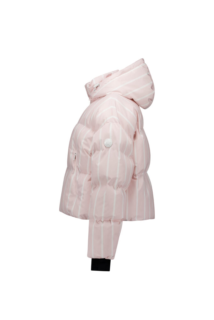 Airforce sport big pinstriped sun peaks jacket spfrw0290 311 100 barley pink white dames skijas roze wit gestreept