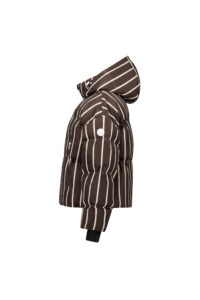 Airforce sport big pinstriped sun peaks jacket spfrw0290 650 110 dark coffee whitecap gray dames skijas bruin grijs gestreept