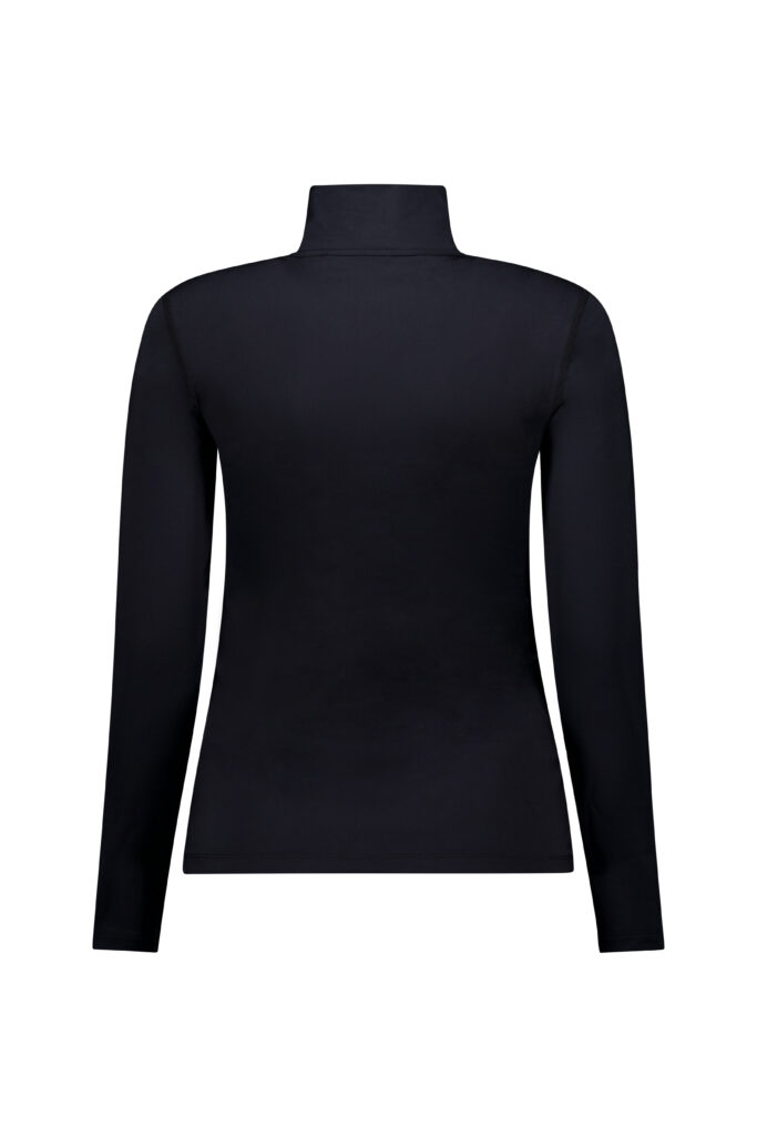 Airforce Sunny Mountain Pully True Black SPHRW0176-901 zwarte dames ski-pully met opstaande kraag en rits
