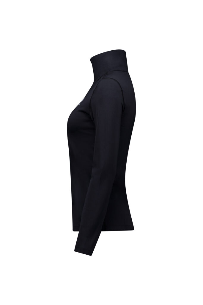 Airforce Sunny Mountain Pully True Black SPHRW0176-901 zwarte dames ski-pully met opstaande kraag en rits