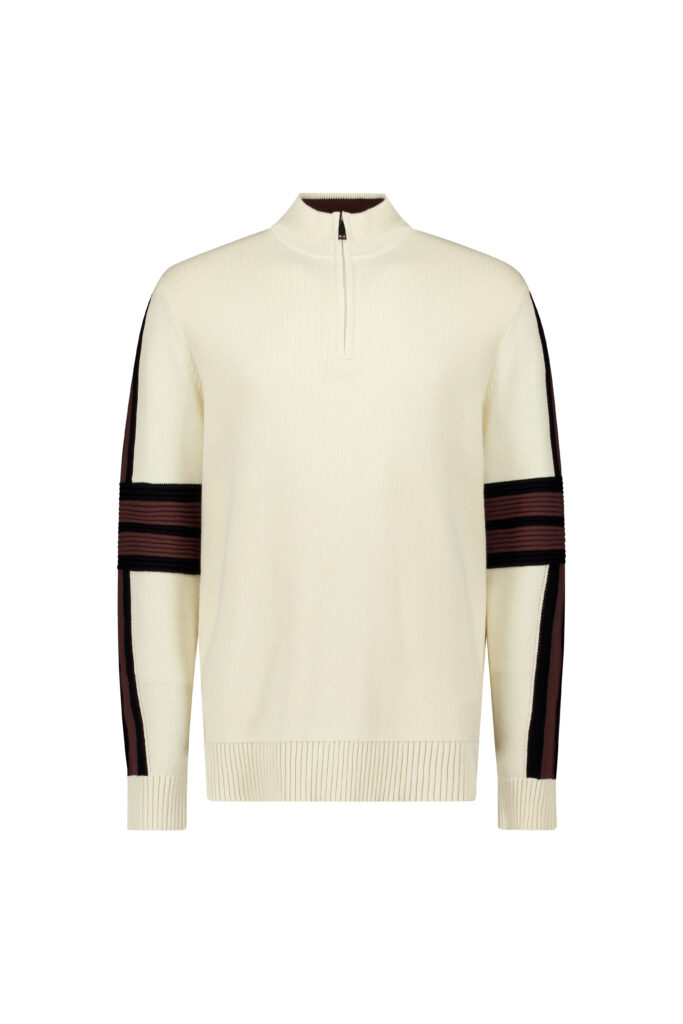 Airforce ski cooper knit men pully spvem0164 kleur 110 461 whitecap gray french roast heren ski pully wintersport