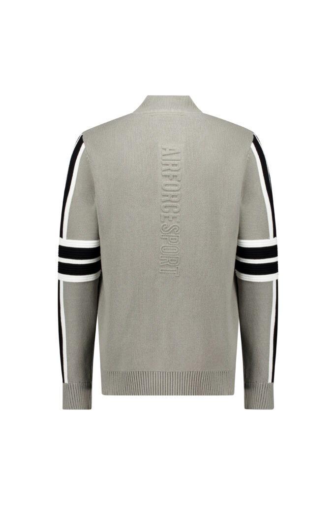 Airforce ski cooper knit men pully spvem0164 kleur 831 901 debonair gray true black heren ski pully wintersport