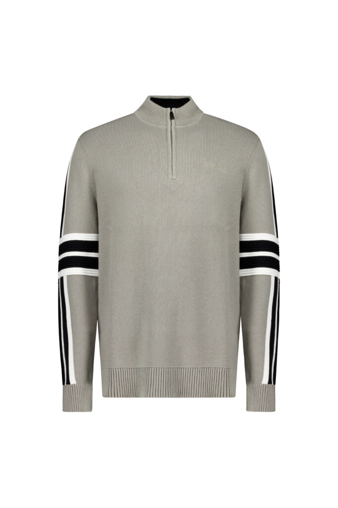 Airforce ski cooper knit men pully spvem0164 kleur 831 901 debonair gray true black heren ski pully wintersport