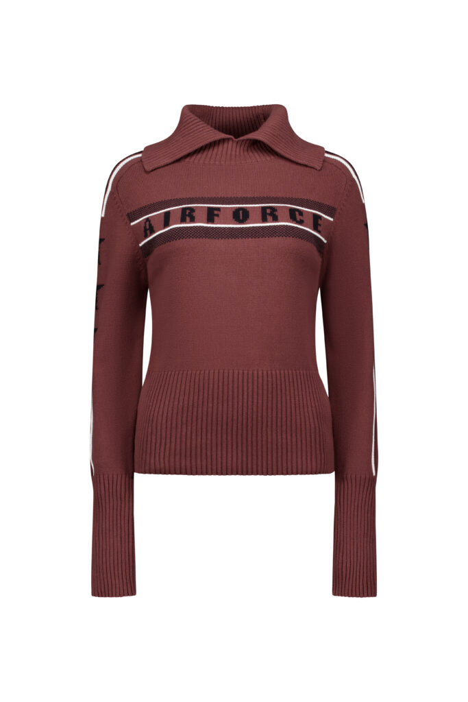 Airforce spvew0154 eldora mountain knit kleur 461 french roast trui ski trui dames