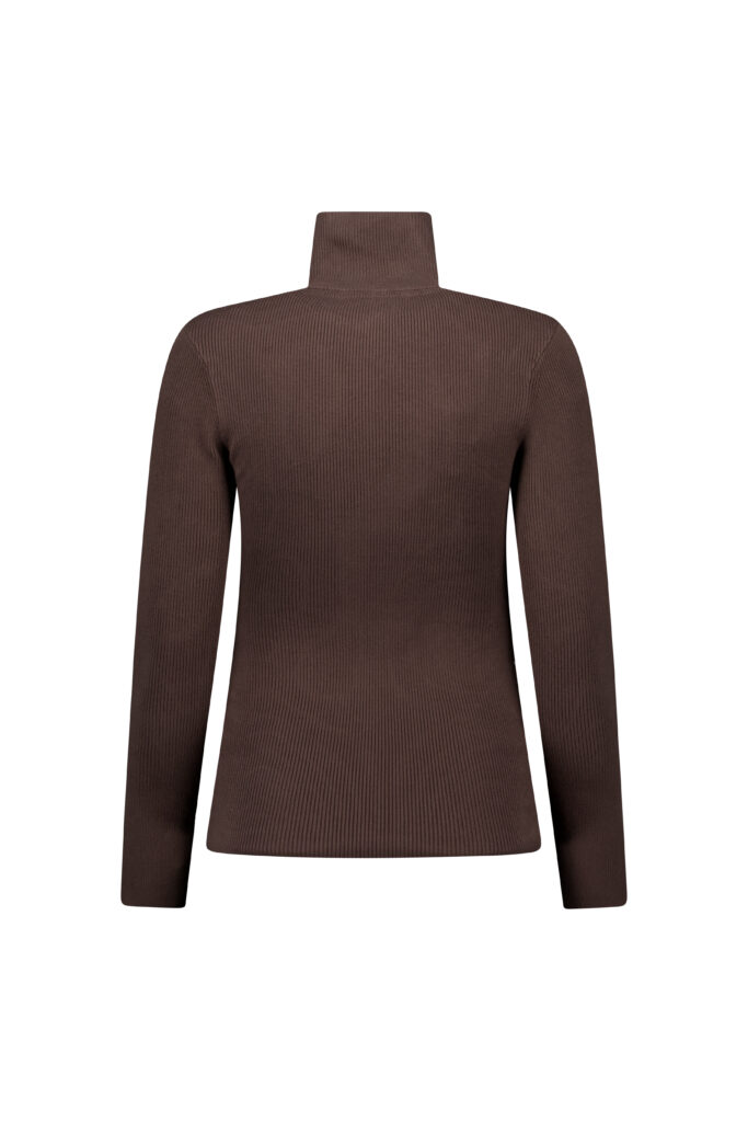 Airforce spvew0201 ruby ribbed pully dames kleur 461 100 french roast white ski pully wintersport