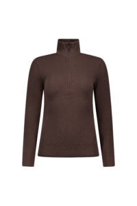Airforce spvew0201 ruby ribbed pully dames kleur 461 100 french roast white ski pully wintersport