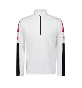 Airforce Montage Mountain Pully SPFRM0163-100 White frisse witte heren ski-pully met opstaande kraag en rits