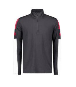 Airforce Montage Mountain Pully SPFRM0163-901 True Black strakke zwarte heren ski-pully met kraag en rits