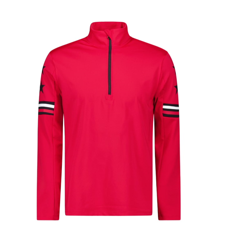 Airforce Camelback Pully Red SPFRM0162-281 rode heren ski-pully met kraag en rits