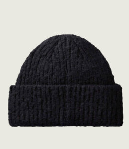 Calvin klein lv04f8104g ub1 brushed solid chunky beanie black grove gebreide muts zwart