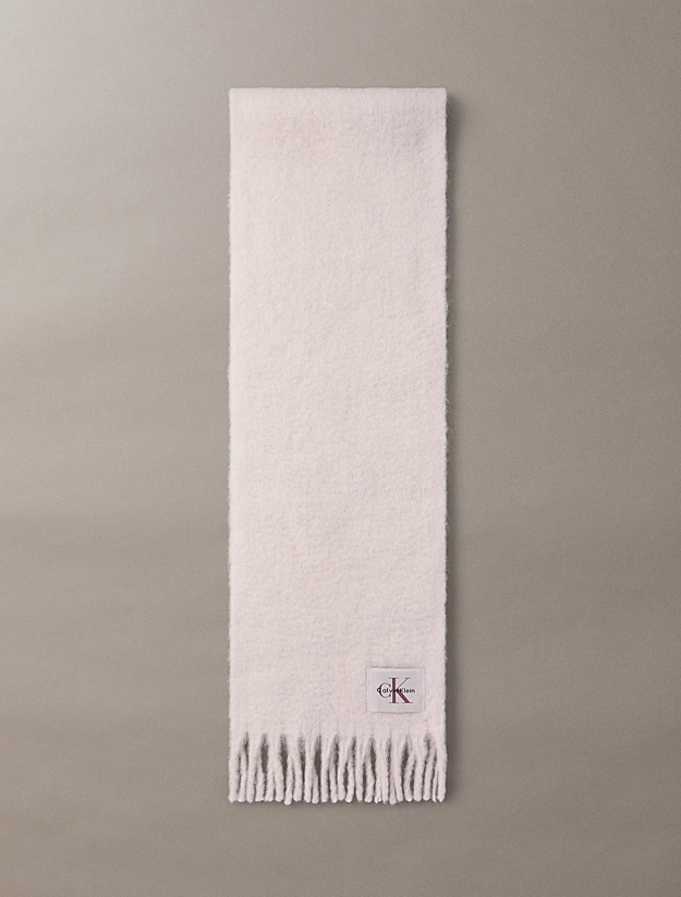 Calvin klein lv04f8105gvc9 brushed solid hw scarf gray lilac sjaal grijs lila kwastjes