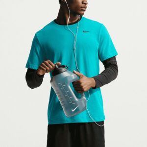 Nike dri fit mens fitness t shirt ar6029 300 heren sportshirt groen
