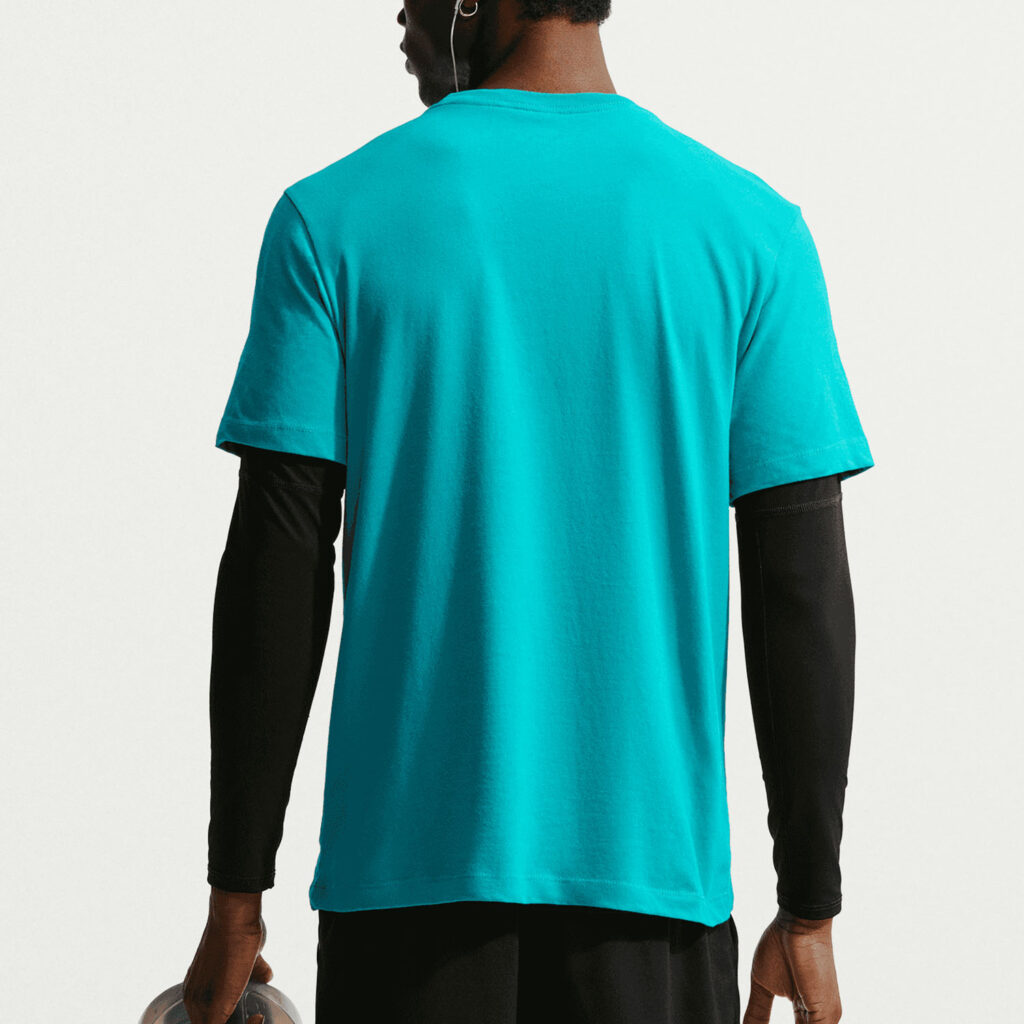 Nike dri fit mens fitness t shirt ar6029 300 heren sportshirt groen