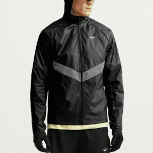Nike Miler Repel Therma-FIT IO1240-010 zwart heren hardloopjack met capuchon