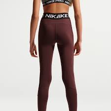 Nike pro dri fit big kids girls da1028 658 bordeaux rood meiden legging sporttight junior