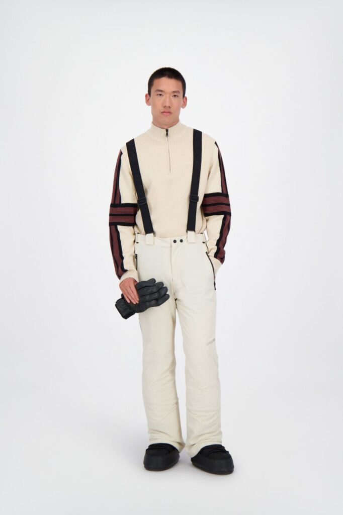 Airforce ski cooper knit men pully spvem0164 kleur 110 461 whitecap gray french roast heren ski pully wintersport