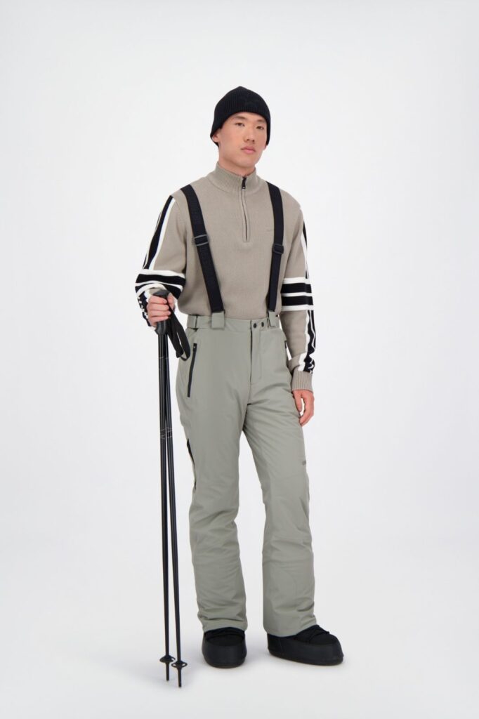 Airforce ski cooper knit men pully spvem0164 kleur 831 901 debonair gray true black heren ski pully wintersport