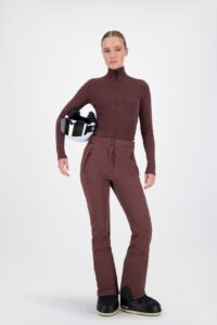 Airforce spvew0201 ruby ribbed pully dames kleur 461 100 french roast white ski pully wintersport