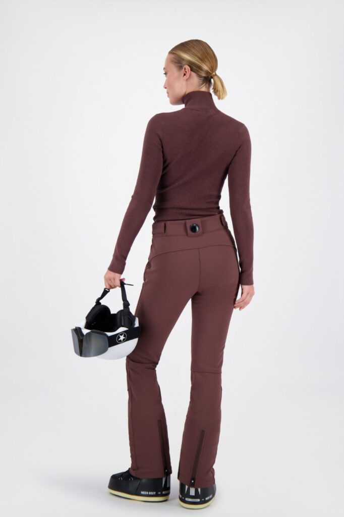 Airforce spvew0201 ruby ribbed pully dames kleur 461 100 french roast white ski pully wintersport